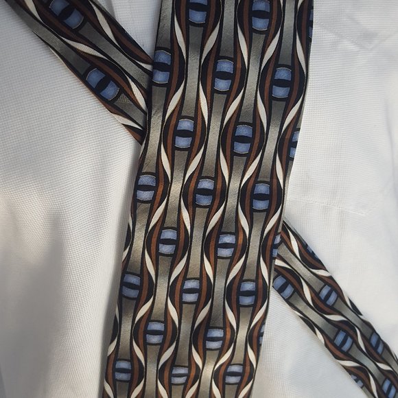 100% silk tie Facets designer Men's accessories - Picture 2 of 4